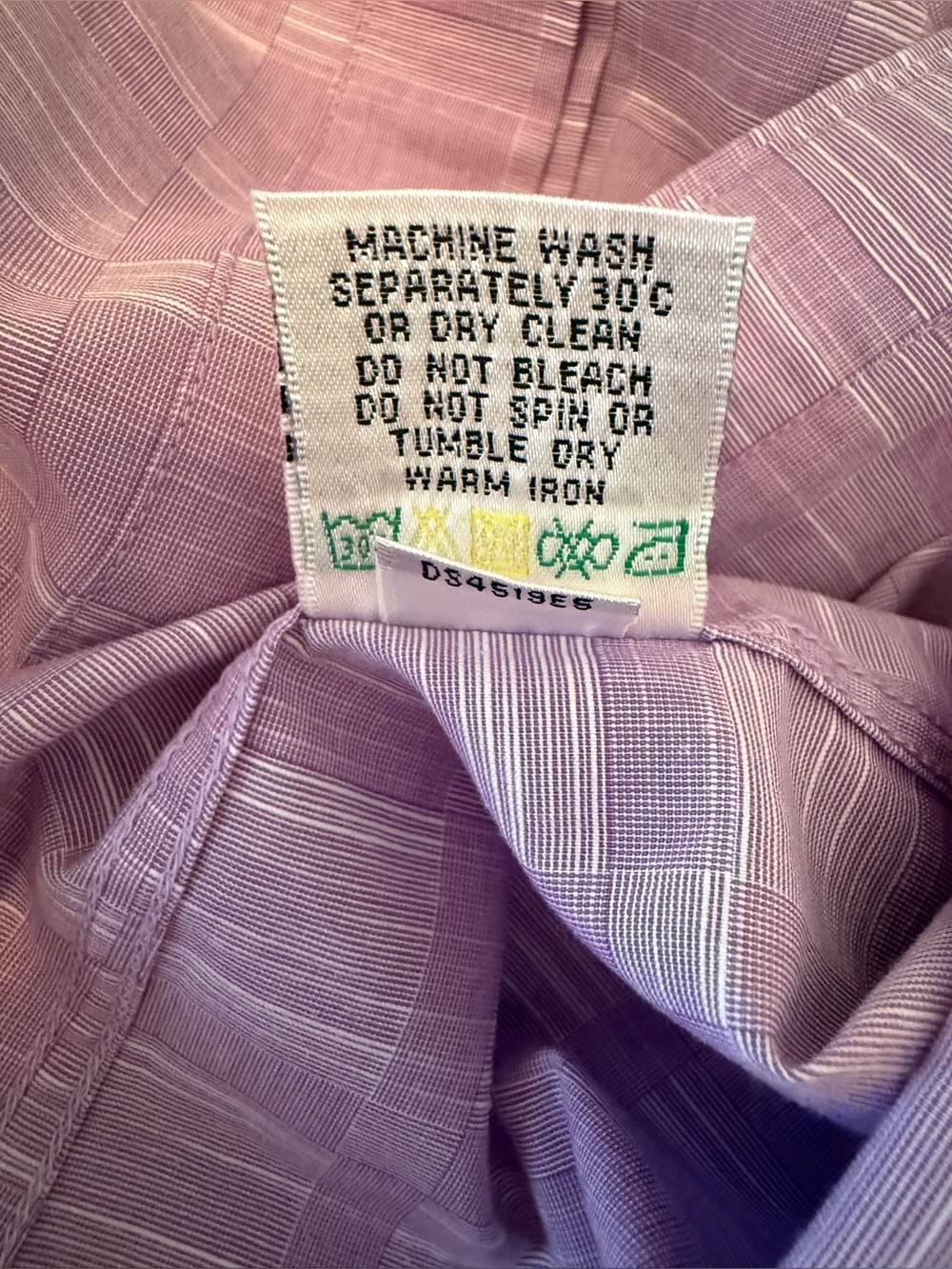 Bugatchi Men's Lavender Flip Cuff Button-Down Cotton Shirt - L - Picture 7 of 7